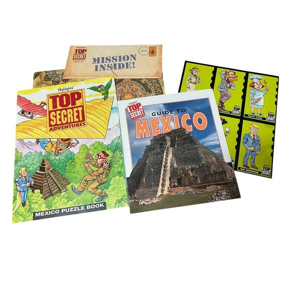 Mexico and Italy Top Secret Highlights Activity Folder Unused Homeschool VTG - Picture 1 of 5